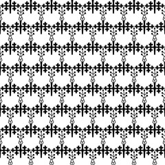 Seamless pattern tree Ornament of Russian folk embroidery, black contour isolated on white background. Can be used for fabrics, wallpapers, websites. Vector