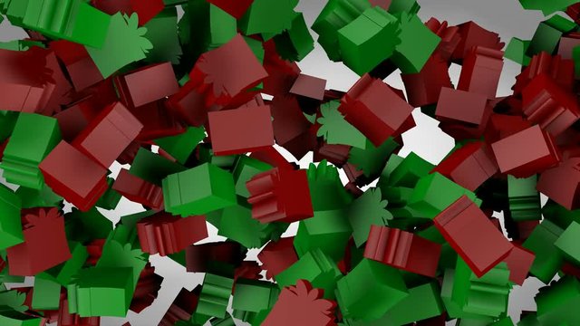 Pacchi regalo in movimento.