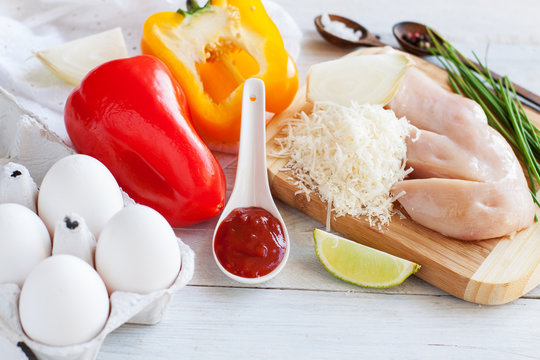 Ingredients For Mexican Chicken Omelet