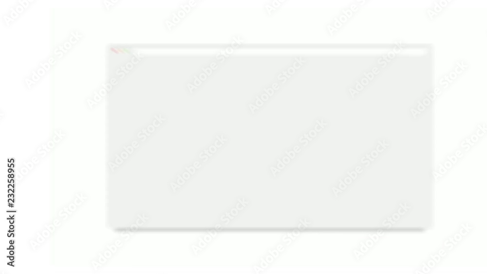 Wall mural blank browser window curtail mockup with fashion website, looped switch, 3d rendering. boutique webp