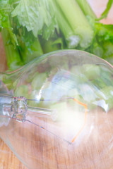 Fresh, green, healthy, tasty celery - positive energy for your health.