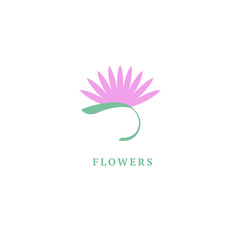 Vector luxury flower logo design. Ornate floral wedding sign. Modern simple premium design vector element. Emblem luxury beauty spa saloon, cosmetics, jewelry, flower shop, restaurant, garden.