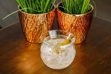 Fototapeta premium glasses with alcoholic drink
