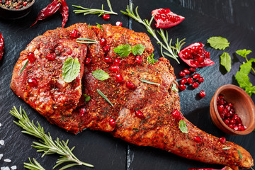 leg of a lamb marinated with spices