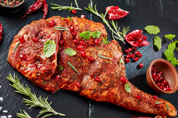 leg of a lamb marinated with spices © myviewpoint