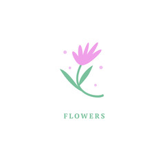 Vector luxury flower logo design. Ornate floral wedding sign. Modern simple premium design vector element. Emblem luxury beauty spa saloon, cosmetics, jewelry, flower shop, restaurant, garden.