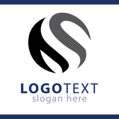 Naklejka premium AA Initial Letter circle logo icon vector template