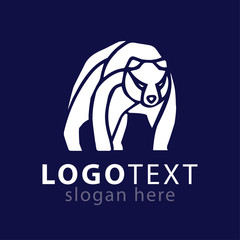 bear logo icon vector template