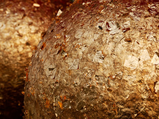 gold foil leaf on Loknimit in Thailand temple