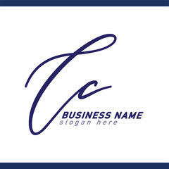 cc initial letter logo icon vector template