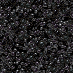 Vector black caviar seamless pattern roe endless texture