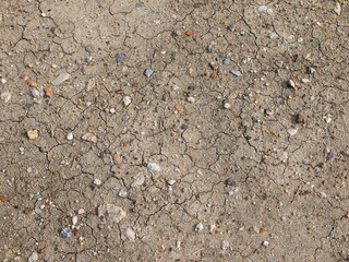 crack ground with stone