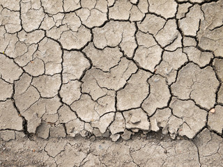 Cracked soil ground background