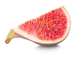 fig slice isolated on a white background