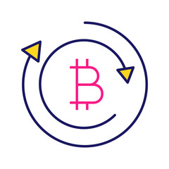 Bitcoin exchange color icon
