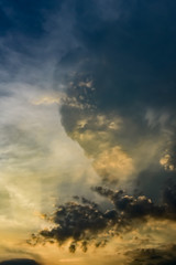 Fototapeta na wymiar Nice sun rays with clouds