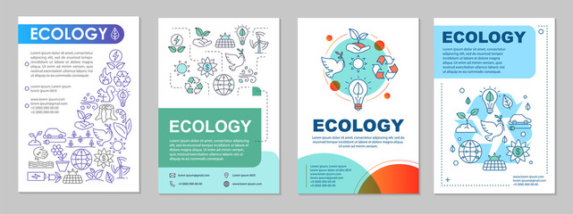 Ecology brochure template layout