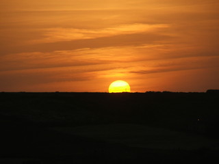 Fototapeta premium sunset over the mountaine