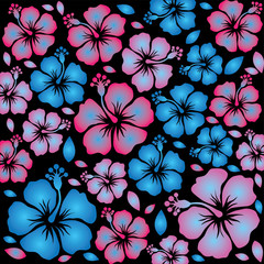 Hibiscus flower background vector