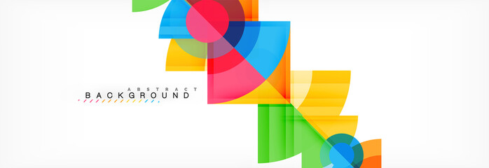 Triangles and circle geometric background