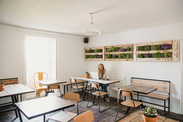 Working in a Cafe