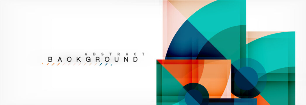 Trendy circles composition geometric background