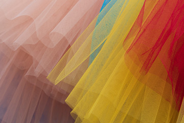 colorful fabric tulle