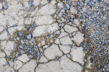 Cracked concrete texture closeup background