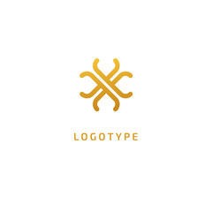 Obraz premium Monogram design elements, graceful template. Calligraphic elegant logo design. X logo line art monogram. Letter X on a white background. Letter X vector logo. Business sign, identity, label, badge.