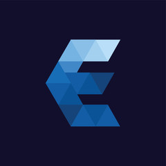 E letter logo icon vector template