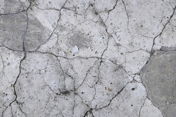 Cracked concrete texture closeup background