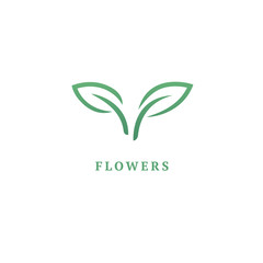 Abstract green leaf logo icon vector design. Landscape design, garden, Plant, nature and ecology vector logo. Ecology Happy life Logotype concept icon. Vector illustration, Graphic Editable Design