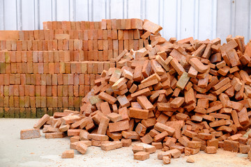 group of bricks square construction materials