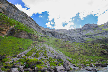 Mountain landscape in Ordesa National Park, Spain.