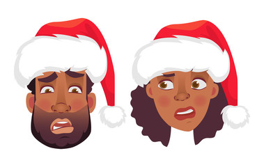 face of African man and woman