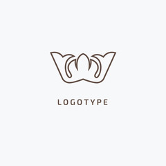 Vector stock logo, abstract crown vector template. Illustration design of elegant, premium and royal logotype queen and king crown on a dark background. Vector icon of wedding.