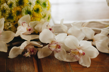 Table setting for dining at a high end wedding..