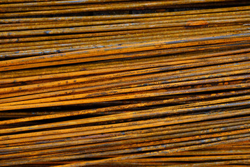 steel bar with rust