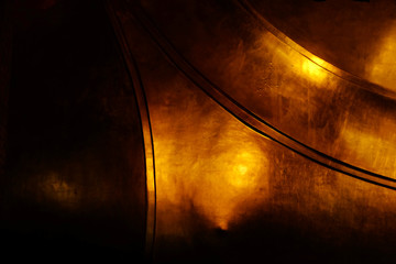 gold texture background on the back of buddha statue in temple