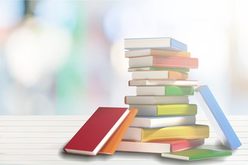 Colorful stack books