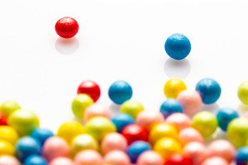 Obraz premium colorful sugar sprinkles Macro background decoration for cake and bakery