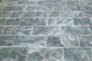 green stone floor
