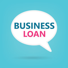 business loan on a speech bubble- vector illustration