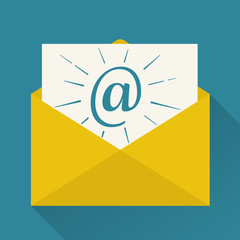 Open Envelope With e-mail Symbol