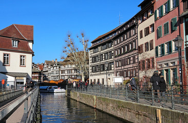 Fototapeta na wymiar the lock - Picturesque old town Strasbourg - Alsace - France
