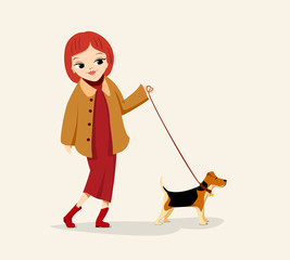 Girl with dog