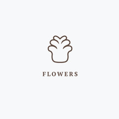 Vector luxury flower logo design. Ornate floral wedding sign. Modern simple premium design vector element. Emblem luxury beauty spa saloon, cosmetics, jewelry, flower shop, restaurant, garden.