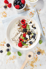 Yogurt bowl with fresh berries