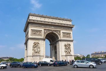 Fototapeta na wymiar Triumphal arch (Arc de Triomphe), Paris, France