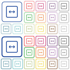 Adjust object width outlined flat color icons
